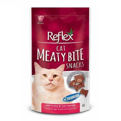 Reflex - Reflex Meaty Bite Hindili Ciğerli Kedi Ödülü 40 gr