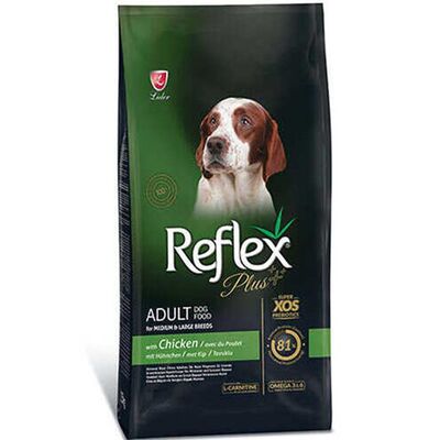 Reflex Plus - Reflex Plus Adult Orta ve Büyük Irk Tavuklu Yetişkin Köpek Maması 15 Kg